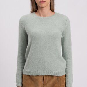 NWT $1300 VALENTINO GARAVANI Angora & Wool Thin Knit Sweater Crewneck IT42 Green